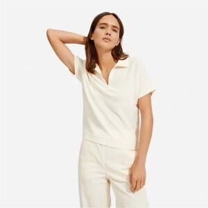 NWT Everlane Cotton-Merino Polo in Bone